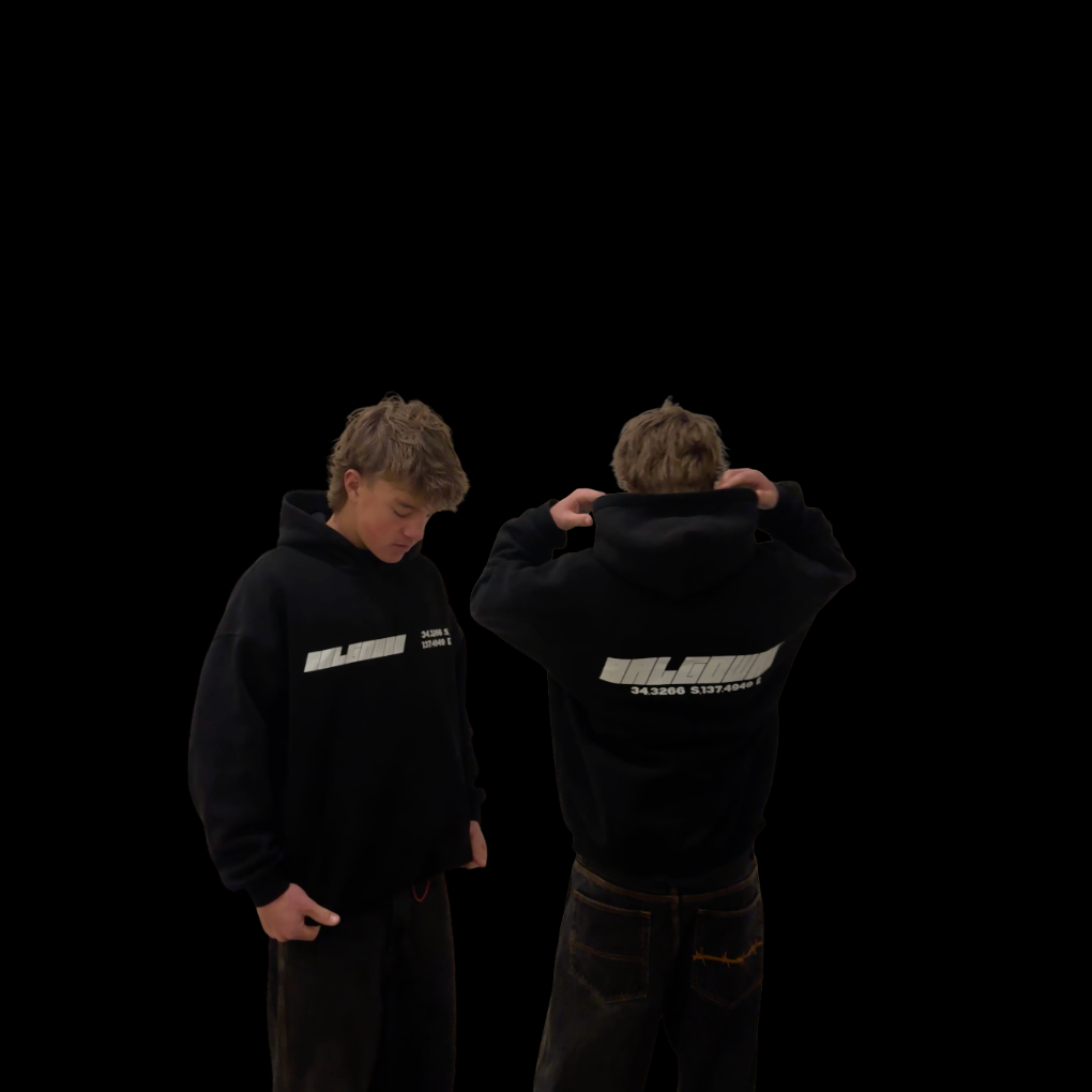 Black/White Hoodie